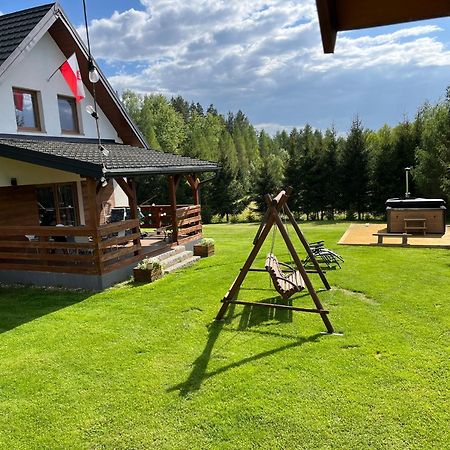 Domek Z Kominkiem Nad Jeziorem Z Jacuzzi Ogrodowym Sumowo  Exterior foto